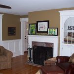 Brick fireplace with new molding