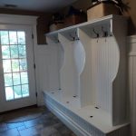 Mudroom Custom built coat hanger side view